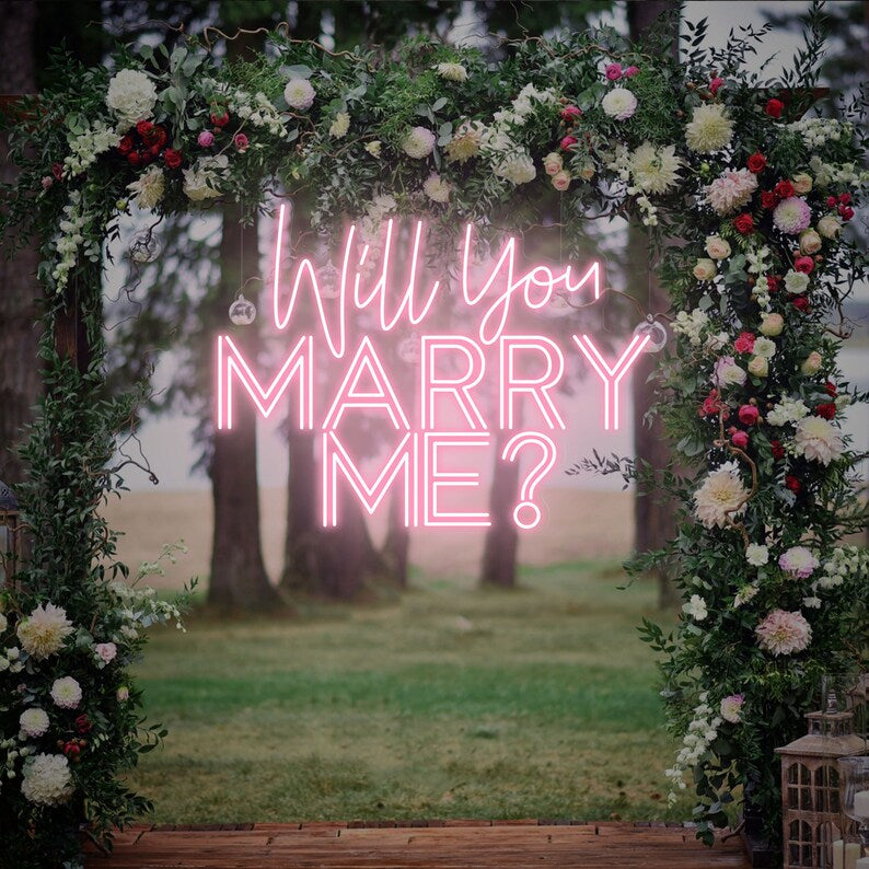 will you Marry me  neon